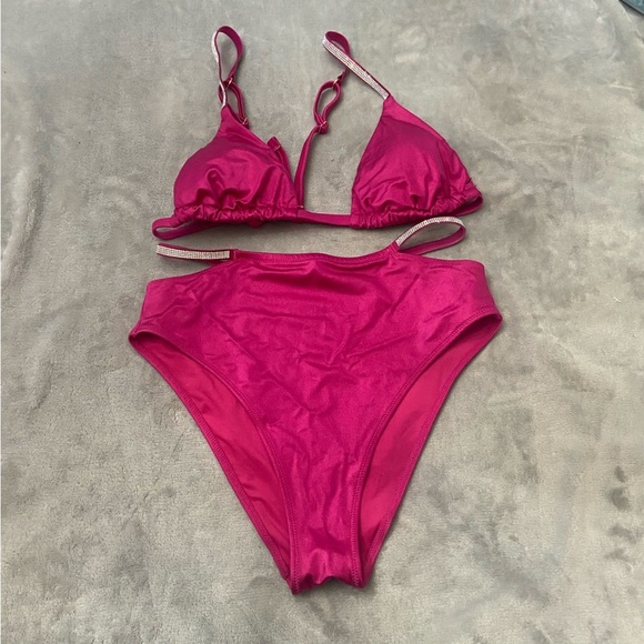 New! SET Victoria’s Secret Swim Shine Strap Bikini Top & Bottom  10480 - Picture 6 of 12